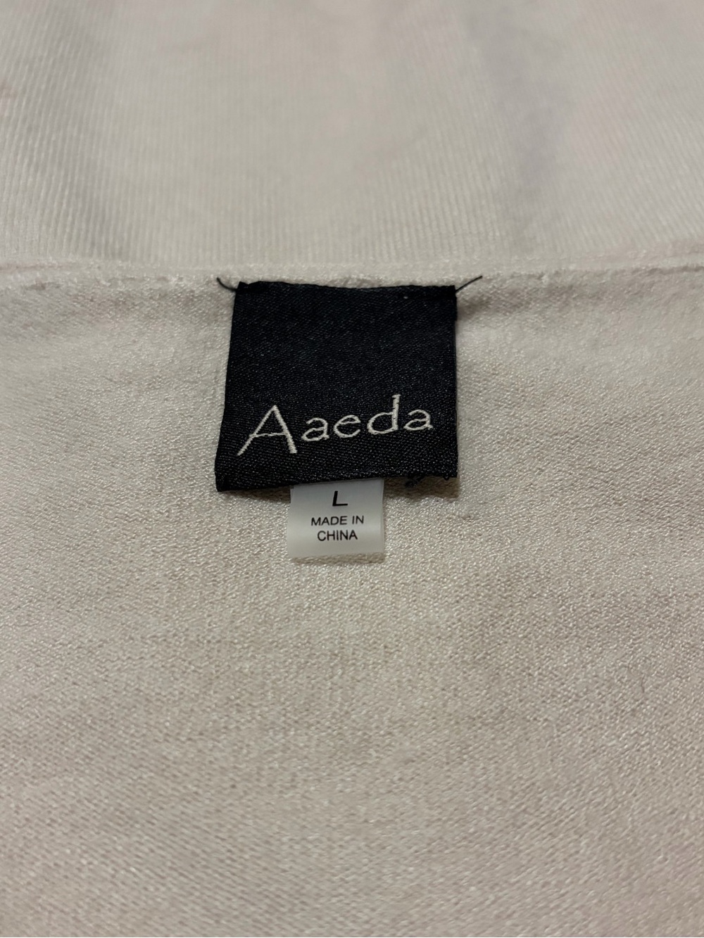 Aaeda 3D Daisy Flower Sweater Women’s Large Ivory Floral V Neck - Picture 2 of 4